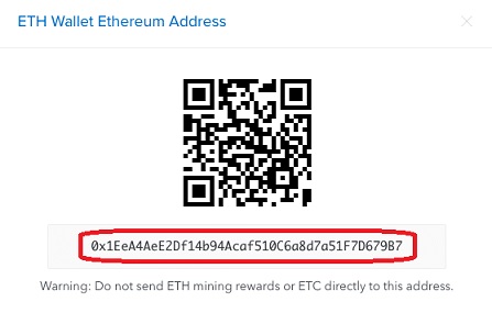 Código QR del monedero Ethereum