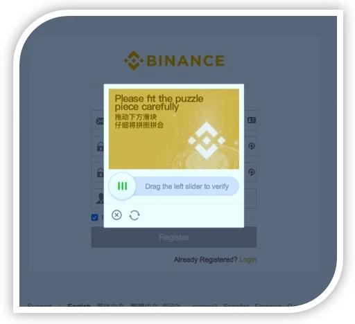 Verificar cuenta en Binance